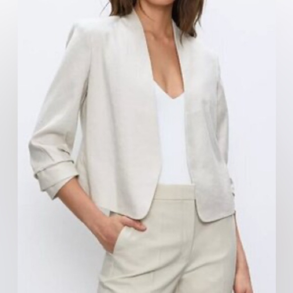 Babaton Vibrant Pumpkin Orange Blazer-unlined, but elegantly stitched - Picture 16 of 16